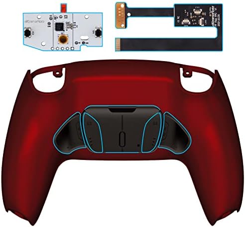 eXtremeRate Czarny Gumowany Grip Programowalny Zestaw Remap RISE4 dla ps5 BDM 010/020 Controller, Płyta Uaktualniająca & Przeprojektowana Tylna Powłoka & 4 Powrót Przyciski dla ps5 Controller - Controller Nie jest Wliczony W
