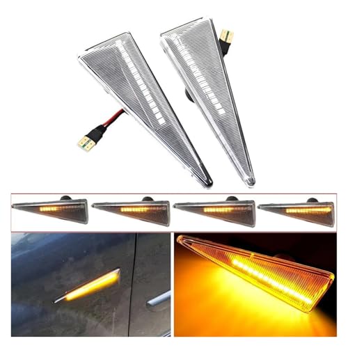 Señal de giro lateral con luz LED dinámica secuencial e intermitente de alta intensidad 2
