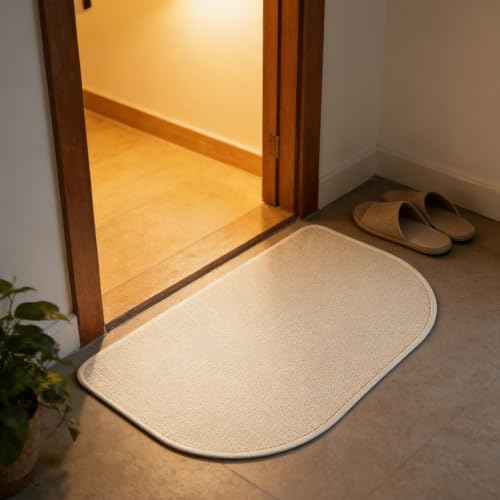 Absorbent Bath Mat, Ultra Thin Stain Resistant Quick Dry Rubber Backing Machine Washable Non Slip Bath Mat,Multi-Scenario Universal Easy to Clean Skin-Friendly Bath Mats for Bathroom Bedroom Home - image 4
