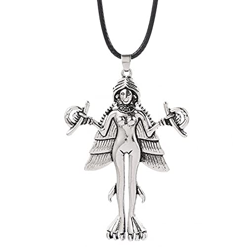 Halskette Okkulte Ishtar Innana Lilith Anhänger Halskette Leder Dämon Siegel Kette Halskette Vintage luziferischen Schmuck Cover