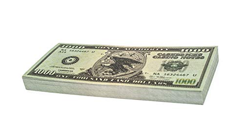 Cashbricks 100 x $1000 Dollar Dinero de Juguete