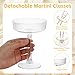 FUPMILPHRANX 24 Pcs Ribbed Martini Glasses 4.7oz Clear Plastic Coupe Glasses Disposable Vintage Cocktail Dessert Parfait Cups Unbreakable Glassware for Wedding Birthday Party Supplies