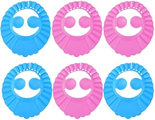 Healifty Shape Shield Visor Bath Pink Shampoo Bathing Ear Kids Shower Cap Protector Wash Unique Children Protection Hat Toddler Hair Infant Blue Cover Adjustable Washing Baby