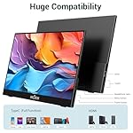 InnoView Portable Monitor, 15.6 Inch FHD 1080P HDMI USB C Second External Monitor for Laptop, Desktop, MacBook, Phones, Tablet, PS5/4, Xbox, Switch, Built-in Speaker with Protective Case - Image 4