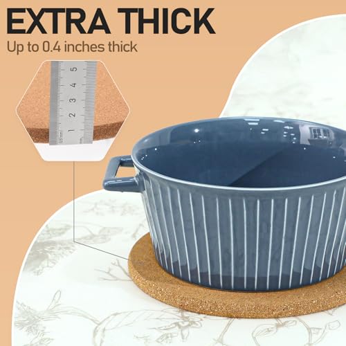 10 Pcs Cork Plant Coasters Extra Thick Plant Mats 3 Sizes Double Layers Cork Coasters 4/6/8 Inch Absorbent Saucer Trivets for Hot Dishes DIY Pads for House Plants Indoors - Image 7