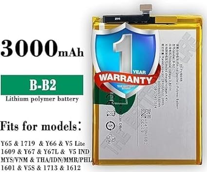 Image of THE BATTERY STORE Original B-B2 Battery for Vivo V5 / V5S /Y66 / Y66L / Y67 / Y69 Battery with1 Year Warranty **** (PPP170)