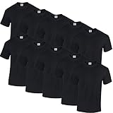  10 Gildan T Shirts Heavy Cotton M L XL XXL Diverse Farben auswählbar (L, Schwarz)