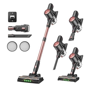 Foto di Vexilar Aspirapolvere Senza Fili Potente 45000Pa/ 45 Min, V10Pro Scopa Elettrica Senza Fili Antigroviglio,Ultraleggero,Aspirapolvere Senza Sacco per Pavimenti/Tappeti