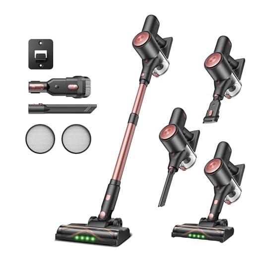 Vexilar Aspirapolvere Senza Fili Potente 45000Pa/ 45 Min, V10Pro Scopa Elettrica Senza Fili Antigroviglio,Ultraleggero,Aspirapolvere Senza Sacco per Pavimenti/Tappeti