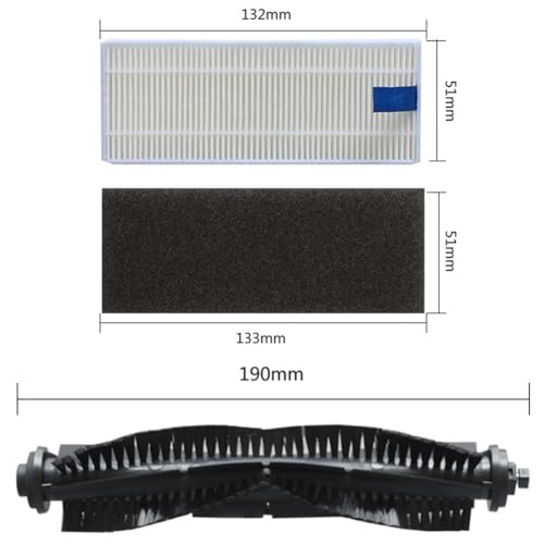 Replacement Parts For bObsweep For Bob PetHair Appetite Robot Vacuum 1 Main Brush 3 HEPA Filters 4 Side Brushes Robotic Vacuum Spare
