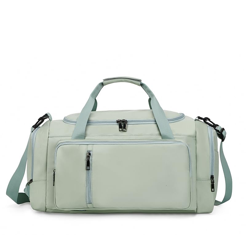 Haeiteey Travel Duffle Bag for Women,Gym Bag with Shoe Compartment,Weekend overnight bag with wet pocket,Waterproof carry on Travel Bag(Green)