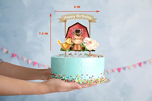 Farm Animals Birthday Cake Topper For Theme Barnyard Party Supplies And Decorations #TOP2