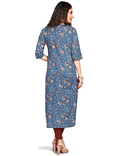 Image of Rajnandini Women's Cotton Straight Fit Straight Kurti