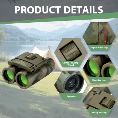 Image of Binoculars for Adults and Kids, High Powered Compact Binoculars