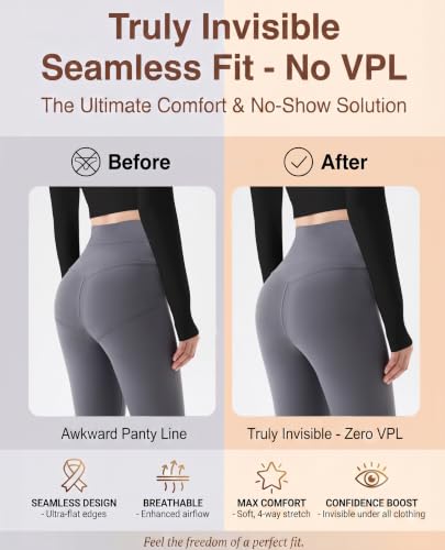 MISSWHO No Show High Waisted Seamless Womens Underwear Comfortable Panties Full Coverage S - image 7