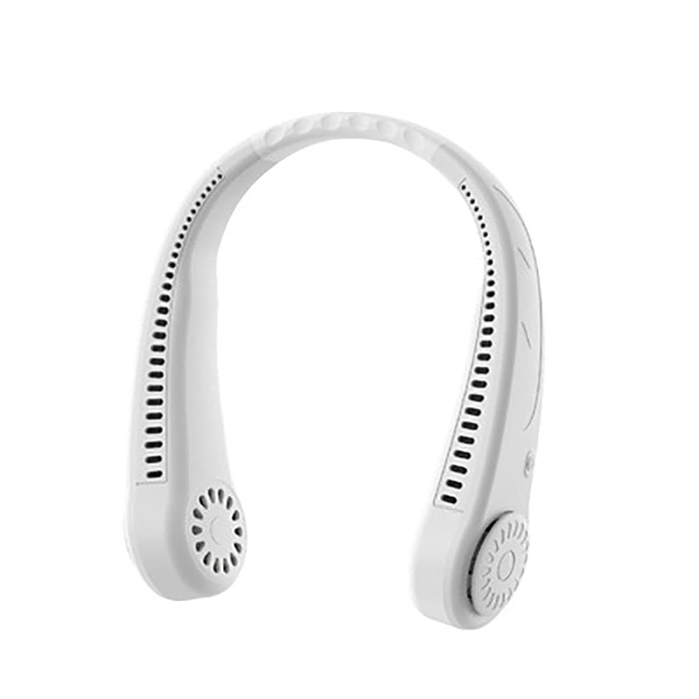 Ventilateur de cou portable rechargeable 1800 mAh ventilateur blanc
