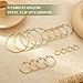 Magitaco 8 Pairs Clip On Hoop Earrings Stainless Steel Clip On Earrings for Women Fake Hoop Earring Spring Hoop Earring For Non-Pierced Ears GS