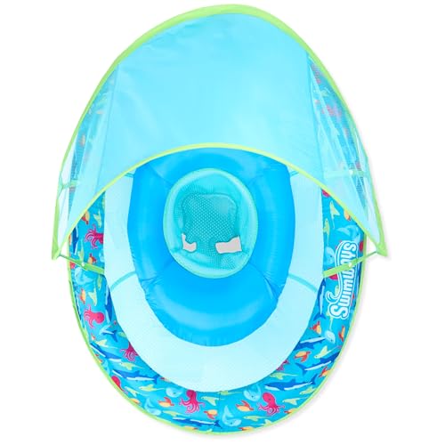 Image of SwimWays Baby Spring Float Pool Float with Canopy for Kids 9-24 Months