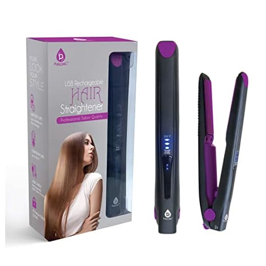 Pursonic USB Rechargeable Portable Hair Straightener Mini Cordless Flat Iron Professional Salon Quality