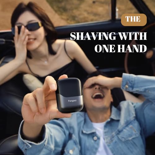 Electric Foil Shaver for Men, Compact Waterproof Rechargeable Razor with 3 Floating Blades, IPX7 Wet/Dry Use, USB Type-C Charging, Portable Travel Electric Shaver