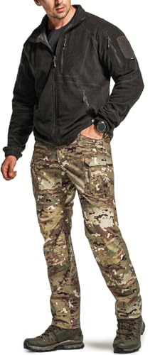 Image of CQR Men's Flex Stretch Tactical Pants, Water Resistant Ripstop Cargo Pants, Lightweight EDC Outdoor Work Hiking Pants