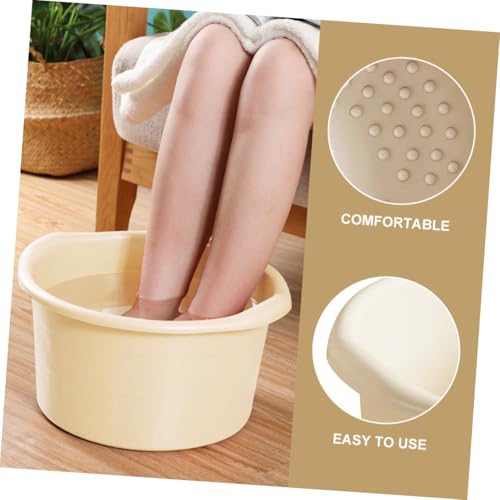 Balde para spa de pies de plástico resistente beige miniatura 7