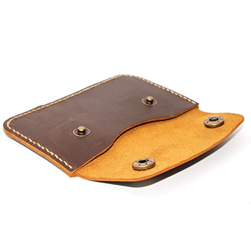 Premium Handmade Real Genuine Leather Purse Card Holder Wallet Card Case with Cover for men women