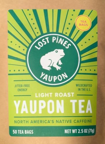 Yaupon Tea- 50 Tea Bags - Light Roast - Lost Pines Yaupon Tea - Sustainably wild harvested yaupon, the only caffeinated plant native to North America. …