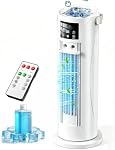 Portable Air Conditioner- 3 Speeds & Storm Mode & Mist Spray, Tower Cooling Fan with Timer, Evaporative Air Cooler 120° Oscillation for Home, Office, Bedroom - Portable AC Standing Fan (White)