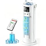 Portable Air Conditioner - 3 Speeds & Storm Mode & Mist Spray, Tower Cooling Fan with Timer, Evaporative Air Cooler 120° Oscillation for Home, Office, Bedroom - Portable AC Standing Fan