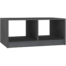 Coffee Table Gray 29.5"x19.7"x13.2" Solid Wood