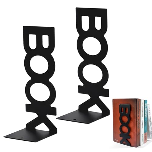 Gotetiso 2 Fermalibri Metallo Fermalibri per Mensole Ferma Libri per