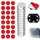 16 Stk Ersatz Magnet Klebepads Set, Magnetische Ersatz-Klebepads, Metallplättchen Klebesticker, Klebesticker Parking Disc, für elektronische Parkscheibe, Blitzerwarner, Windschutzscheibe Klebestreifen