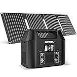 SinKeu 96Wh Portable Power Station with Solar Panel 40W, 30000mAh LiFePO4 Battery Solar Generator has 230V 150W AC Outlet/12V DC/USB, Backup Power for Camping Picnics Garden & Home Emergency