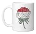 Hungarian Flag Rose Hungarian Women Vintage Ceramic Mug, White