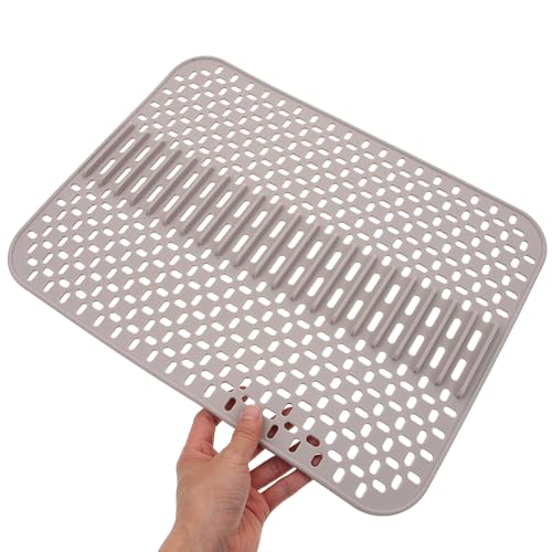 Tapete de silicona para fregadero de cocina, protector cuadrado resistente a impactos 6