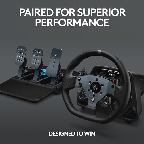Logitech G PRO Racing Wheel + PRO Racing Pedals for PS5, PS4 & PC - PRO steering wheel & pedals bundle with 11 Nm Direct Drive, Ultra-Realistic Feedback, Premium Finishing - Black