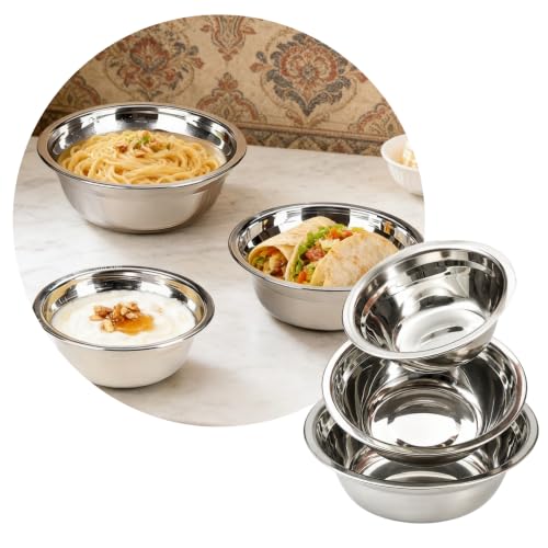 Kit 3 Tigelas Bowls Inox Empilháveis 13cm 17cm 21cm para Cozinha