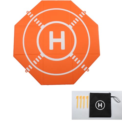 Drohne Landeplatz 20 Zoll Tragbare faltbare Doppelseitig Wasserdichtes Helipads für DJI Neo/Mini 4 Pro/Mini 4K/Air 3S/Avata 2/Mini 3 Pro/Mavic Air 3/Mavic 2/Holy Stone/FPV Drohne(20-in/51CM Orange)