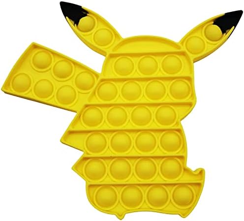 Boxgear Pi-ka-chu Fidget Toy Pop Pop– Pop Fidget Toy for Kids and Adults – Stress Relief Fidget – Anti Stress Squeeze Toy - Animal Silicone Fidget Blocks – Lightweight and Durable