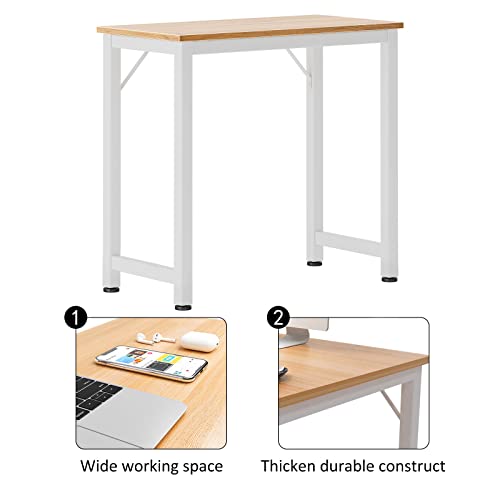 Sogesfurniture Computer Desk 31.5 Inches Sturdy Office Desk Meeting Desk Training Desk Writing Desk Workstation Desk Gaming Desk, Oak #TOP5
