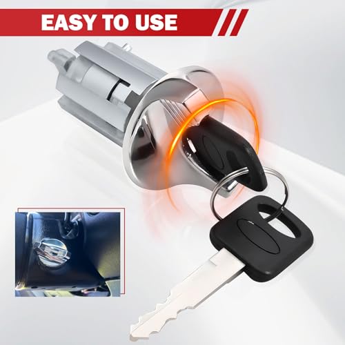 image for Yikesai Door Lock Cylinder & Ignition Switch w/Keys Compatible with 19
