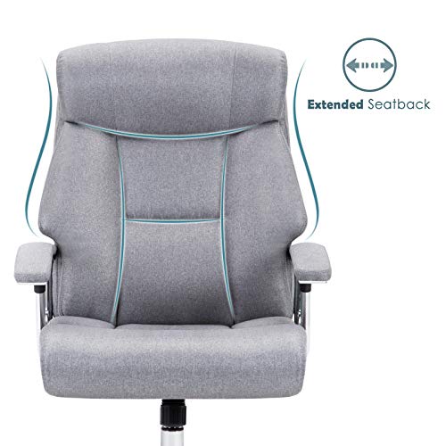 Bürostuhl Amoiu Chefsessel mit ergonomischer Unterstützung und Polsterung