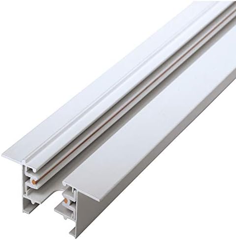 Davitu Electrical Equipments Supplies - Two Wire Concealed Track Bar Joint Connector 1 METER White Embedded Guide rail for Spot Light 20pcs - (Color: White)