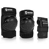 Wayout Sports - Set Protecciones Multideporte (Skateboard, Patines, Patinetes) - Niños y Adultos (L (+10 años))