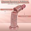 Dildo Sex Spielzeug für die Frauen Männer Paare - Anal Dildos Penis Nachbildung Plug, Realistischer Silikon Doppeldildo mit 3D Hoden Echten Venen Starkem Saugnapf, Analdildo Gay Sexspielzeug 22*4.5cm #2