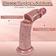 Dildo Sex Spielzeug für die Frauen Männer Paare - Anal Dildos Penis Nachbildung Plug, Realistischer Silikon Doppeldildo mit 3D Hoden Echten Venen Starkem Saugnapf, Analdildo Gay Sexspielzeug 22*4.5cm