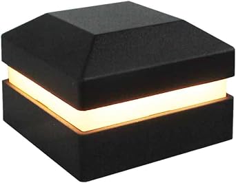 Tru-Scapes 2.5 Aluminum LED Low Voltage Deck & Fence Post Cap Light Black NOT Solar Fits RDI & Westbury Posts