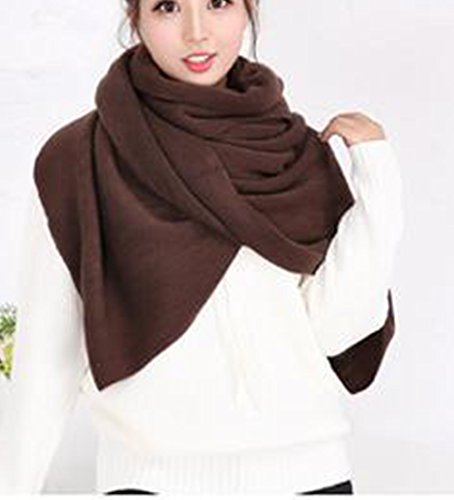 Wander Agio Women's Warm Scarves Long Shawl Winter Warm Large Scarf Pure Color2