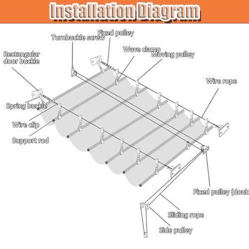 Red de protección solar en forma de U de repuesto exterior 4